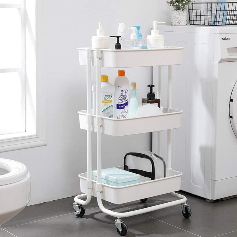 Organizador Estanteria Pvc 3 Niveles Baño Cocina Organizador Estanteria Pvc 3 Niveles Baño Cocina