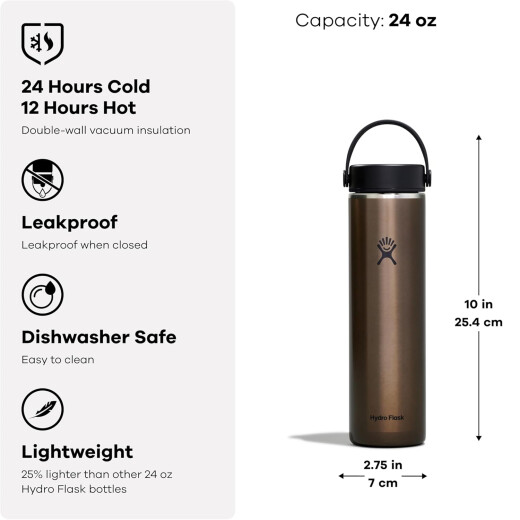 Botella Hydro Flask 24 Oz Lightweight Wide Flex Cap B Botella Hydro Flask 24 Oz Lightweight Wide Flex Cap B