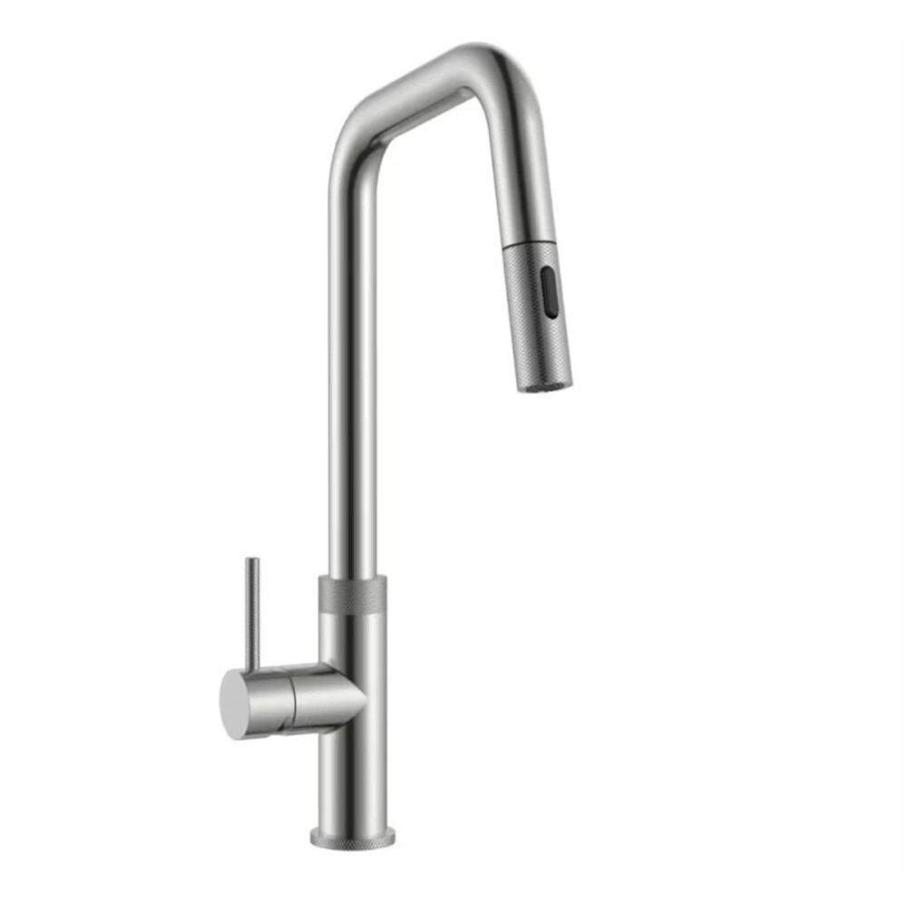 Grifería de Cocina Monocomando de mesada Virtus Extensible Gris Satinado Grifería De Cocina Monocomando De Mesada Virtus Extensible Gris Satinado