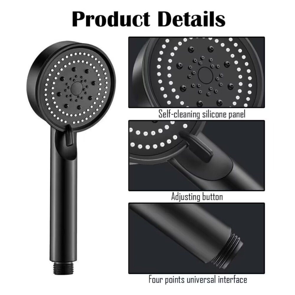 Set de ducha teléfono completo DMC Negro Mate Set De Ducha Teléfono Completo Dmc Negro Mate