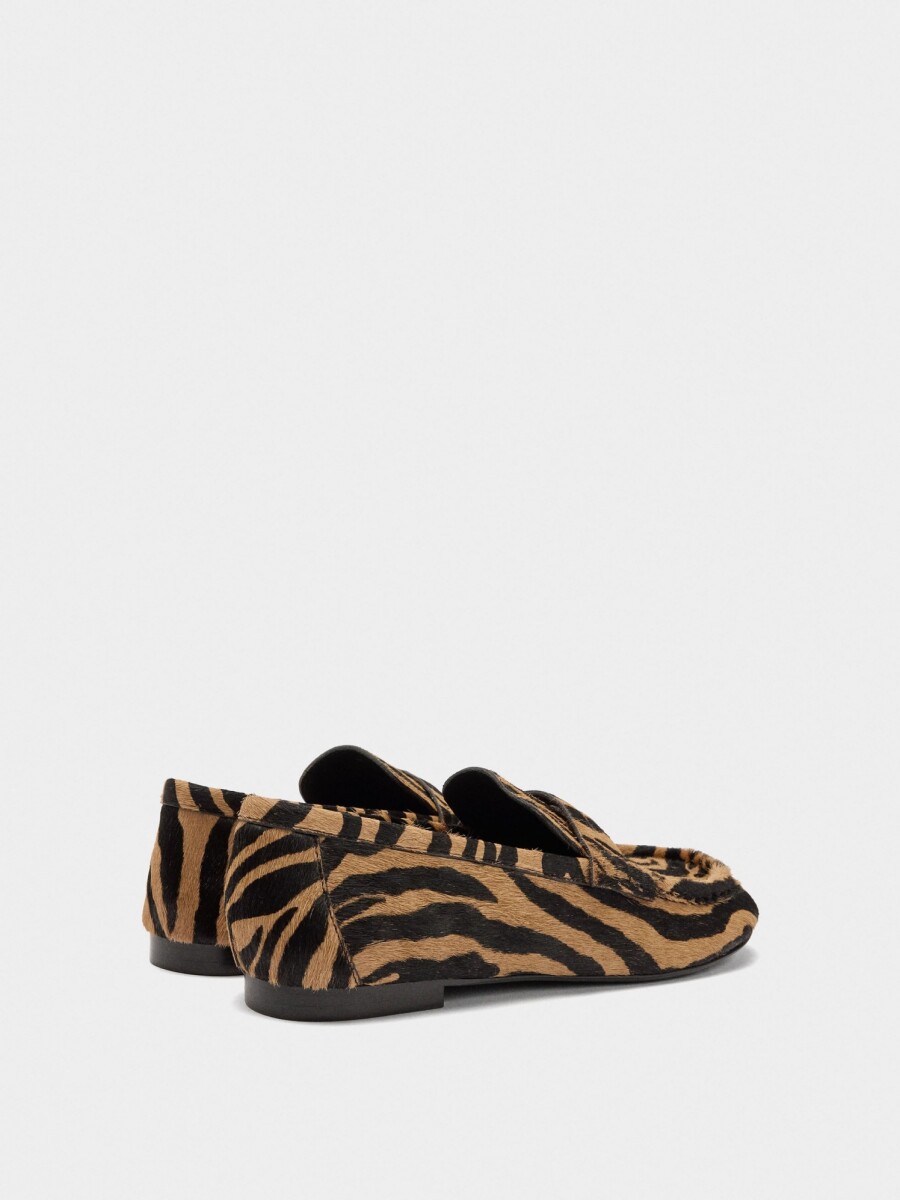 Mocasines De Piel Estampado Animal multicolor