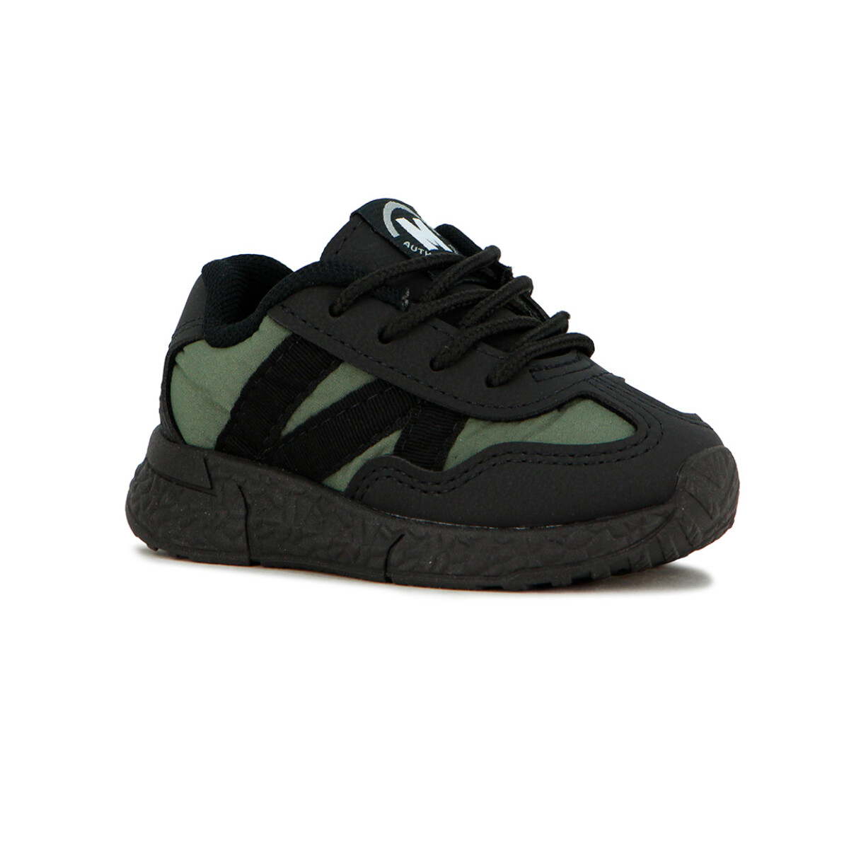 Molekinho Calzado Casual Infantil Acordonado - Oliva-negro 