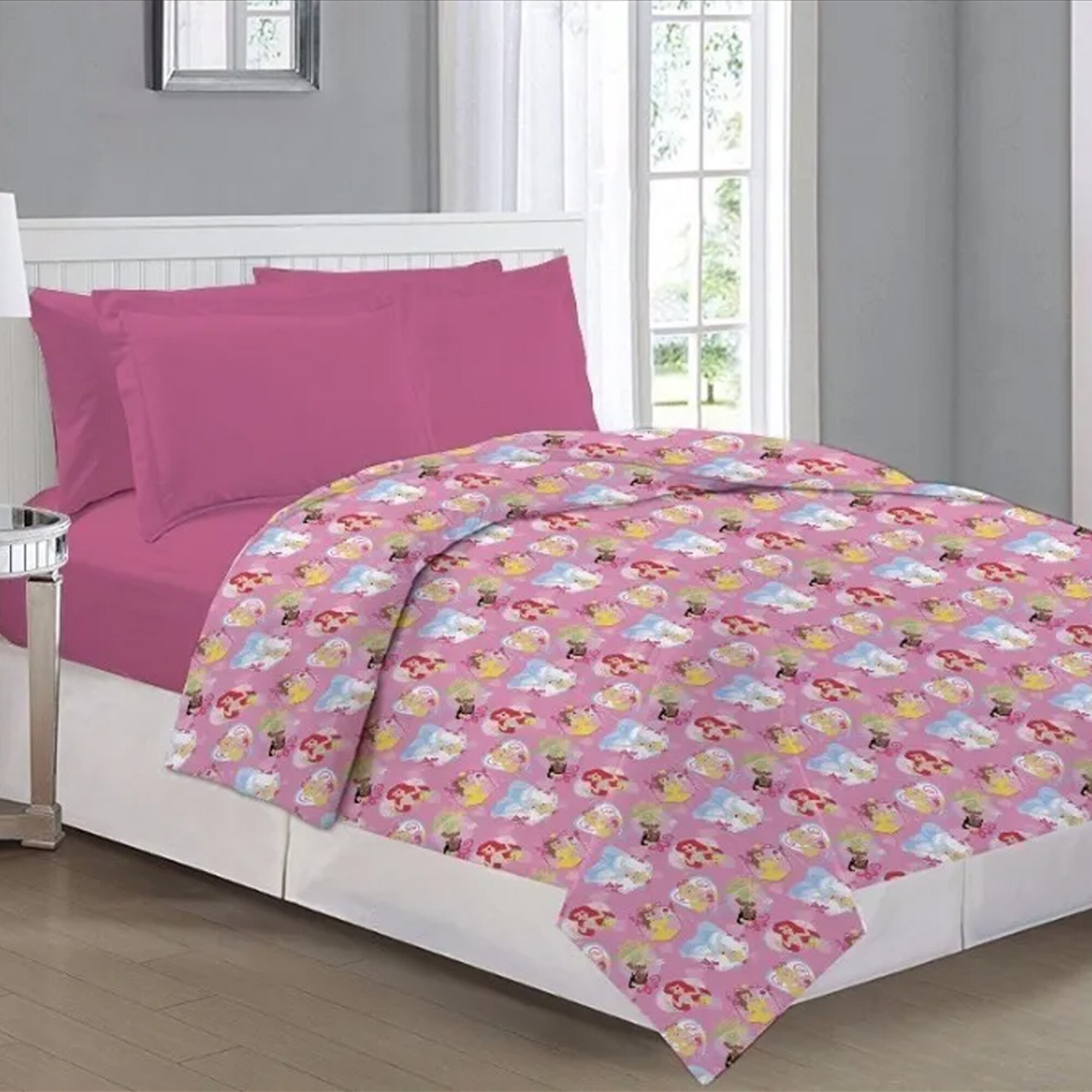 Princesa Colcha Rosa Colcha Infantil Princesas Disney 1 Plaza 100% Microfibra - ROSA — Cartoons