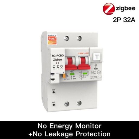 Llave Electrica 2P Zigbee 32A Monit. Consumo Tuya 001