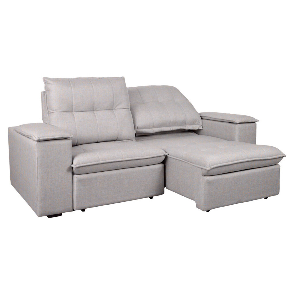 SOFA RETRACTIL 3 CUERPOS TELA GRIS ATLANTA GRIS OSC