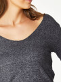 Sweater Zaina Gris Melange Medio