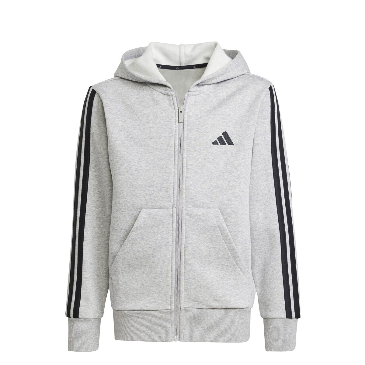 Campera Infantil Adidas Essentials JRS - Gris - Negro 