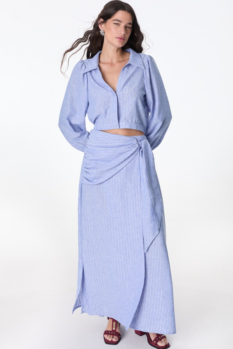 Camisa Print Celeste