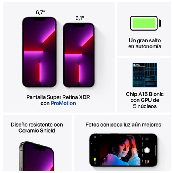 Iphone 13 Pro Max 6/128 Gb 5g PLATEADO