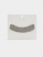 Choker Con Cadenas Entrecruzadas plateado