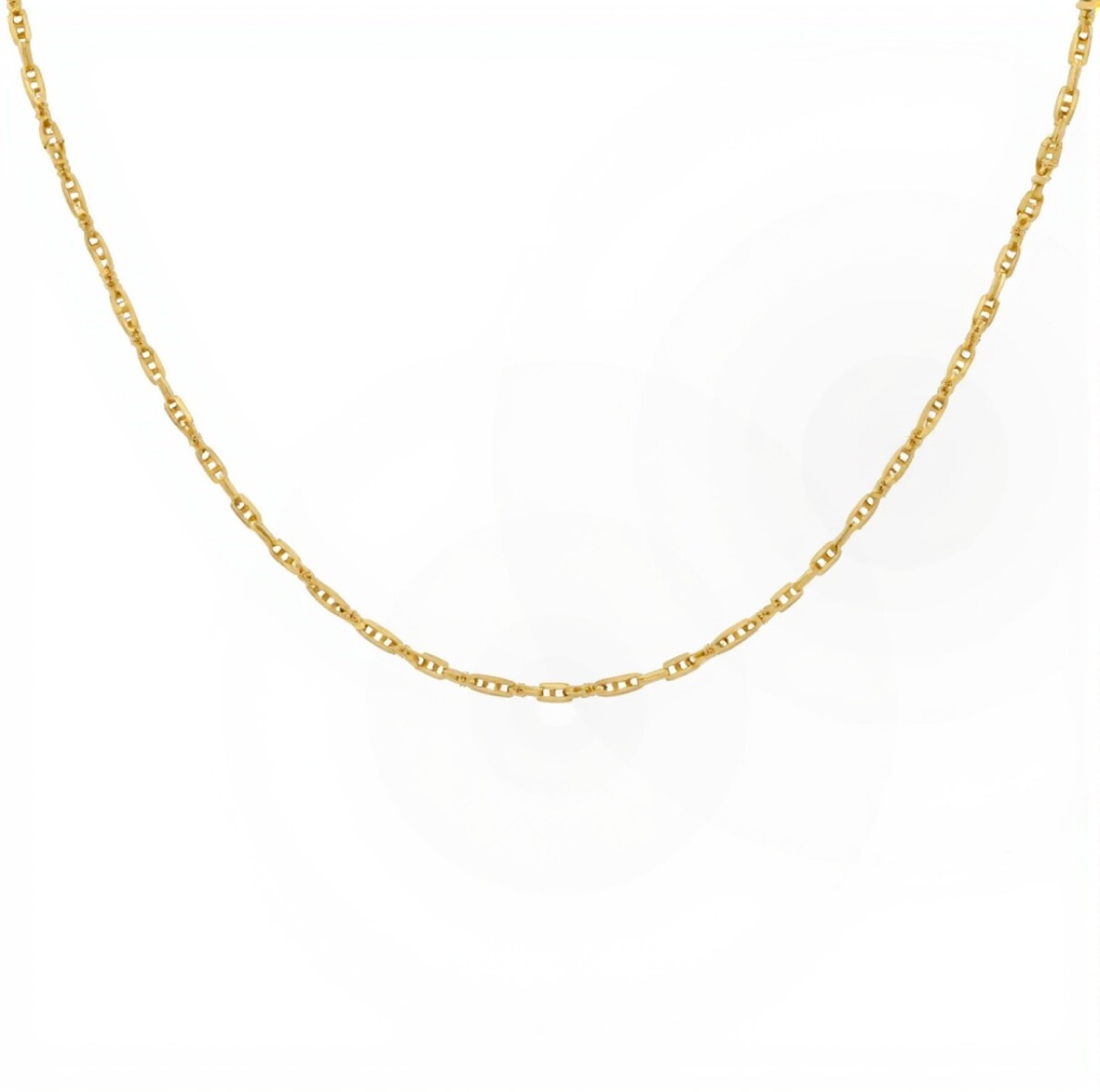 Cadena oro force barra -Oro bajo -Sin Piedra-CD8013 - sinpiedra 
