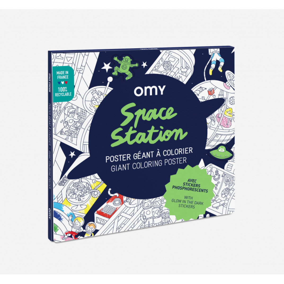 Póster gigante para colorear - Espacio (incluye stickers) 