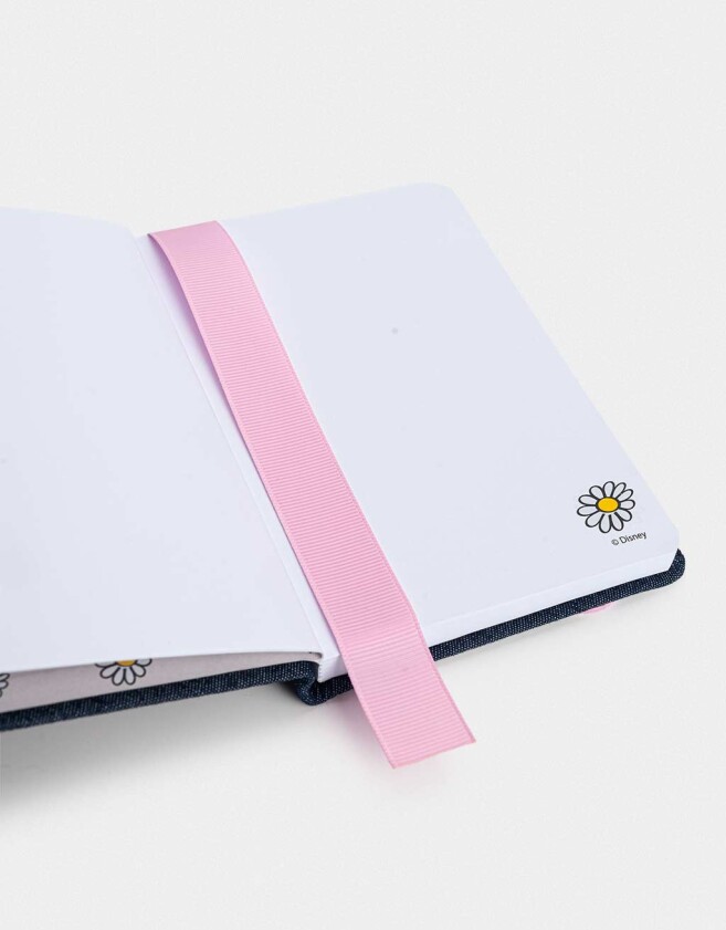 Anotadores Cuadernos y Memos Cuaderno Daisy A6 De Tela Con Parches - Azul Celeste