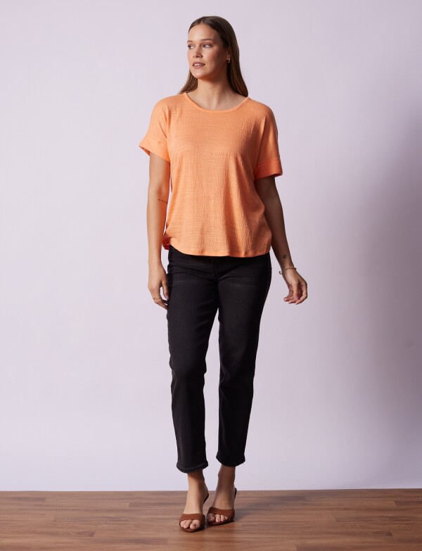 Remera Botones ANARANJADO