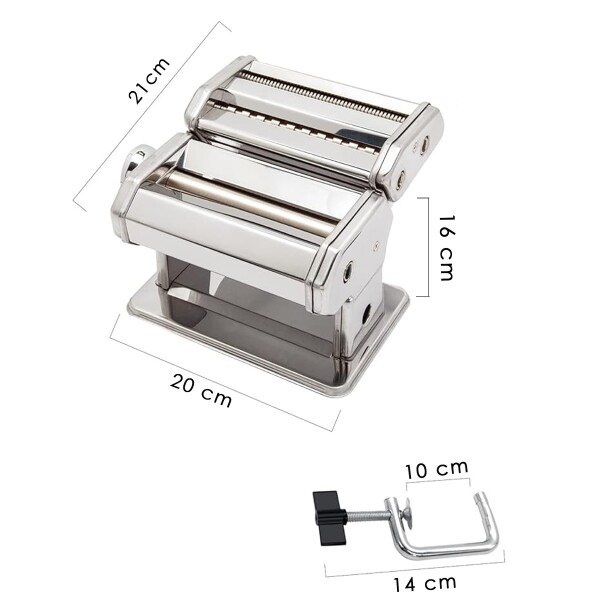 Maquina Para Hacer Tallarines Pastas Ravioles Y Estirar Masa Variante Color Plateado
