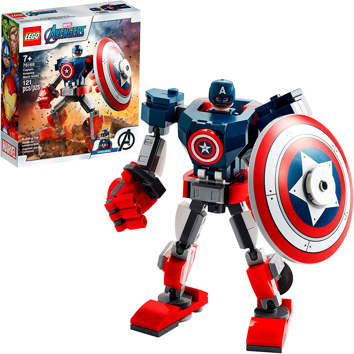 Lego Armadura Robótica 76168 Capitán América 121pcs 