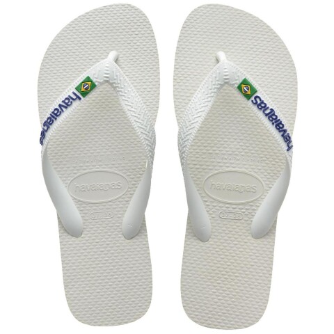 Sandalias Havaianas Brasil Logo Hombre Blanco