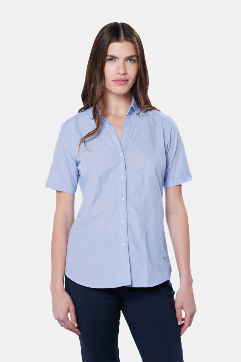 CAMISA RAYADA - Azul 