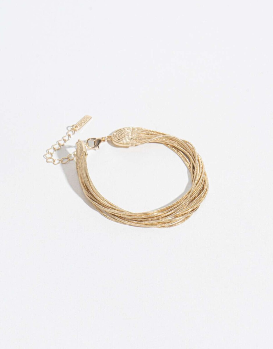 Pulsera De Cadenas - Dorado 