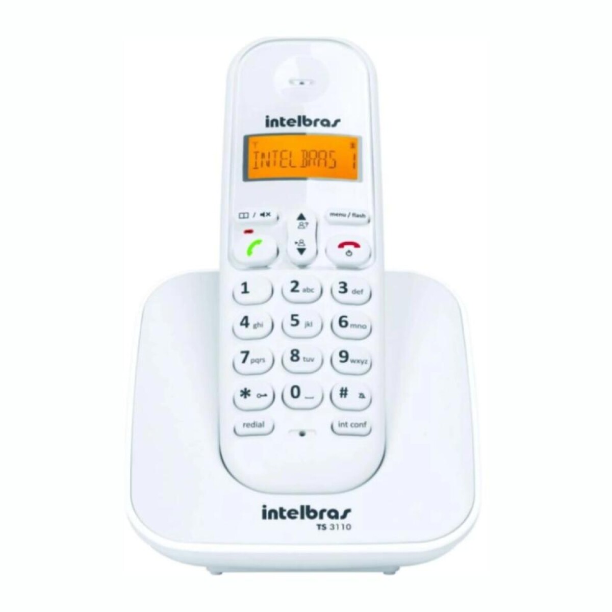 Teléfono Inalámbrico Digital INTELBRAS TS-3110 Ergonómico - Blanco 
