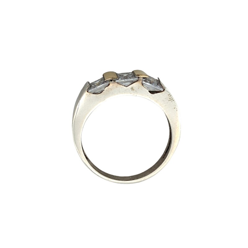 Anillo Trilogy-Plata y Oro-Piedra Zirconia-AN5614 conpiedra