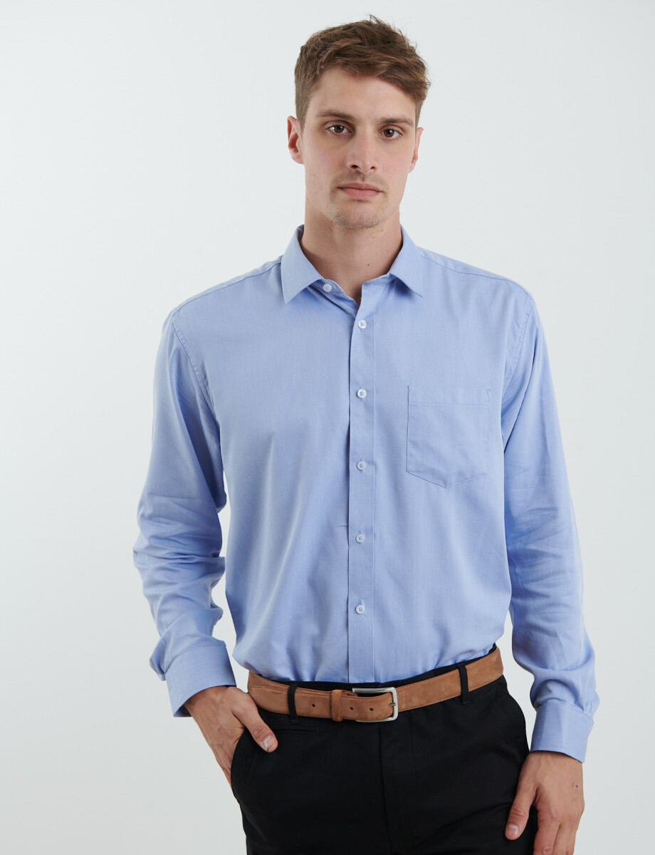 012628 CAMISA HARRINGTON LABEL Azul