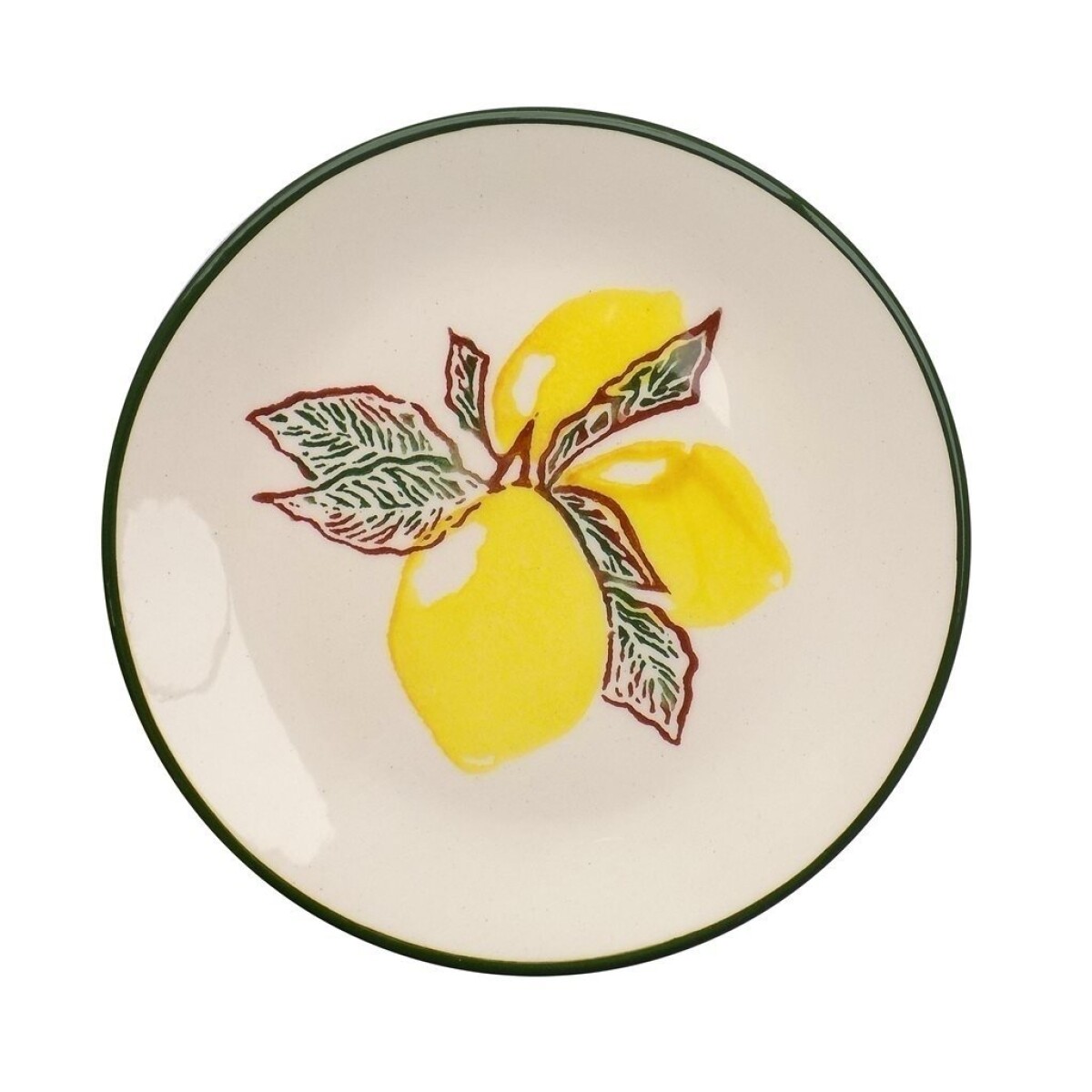 PLATO DE POSTRE CERAMICA 19CM LIMONES 