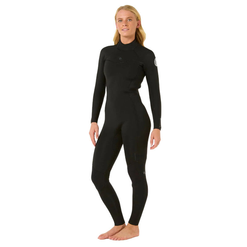 Traje Rip Curl Women's Dawn Patrol Back Zip 4/3 - Negro Traje Rip Curl Women's Dawn Patrol Back Zip 4/3 - Negro