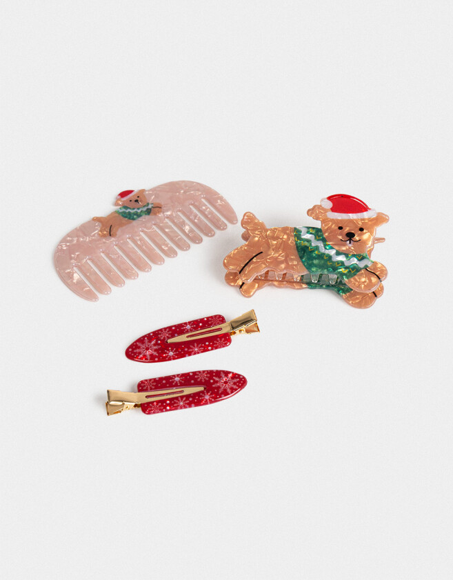 Accesorios Pelo Set Regalables Caja Regalable Merry Xmas - Combinacion Bicolor