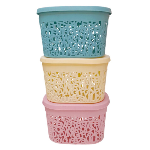 OUTLET Canasto organizador c/ tapa 28.5*21*15 cm Outlet Canasto Organizador C/ Tapa 28.5*21*15 Cm