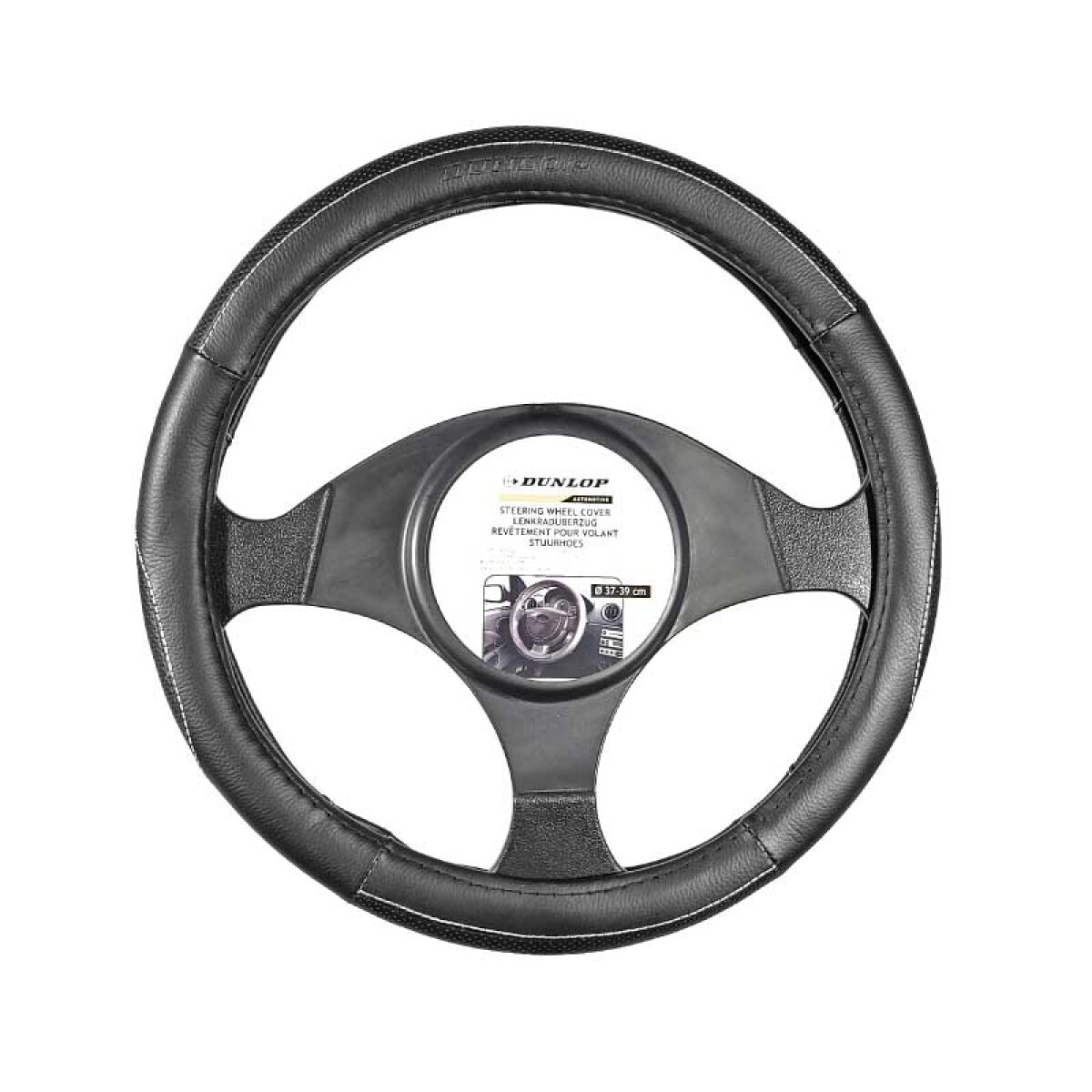 Cubre Volante Auto Funda Protector Universal Negro Dunlop — ML Center