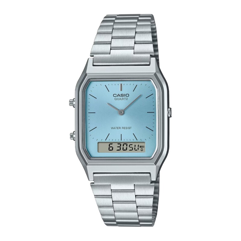 Reloj Casio Retro AQ230A - 7AMQYDF unisex Plateado