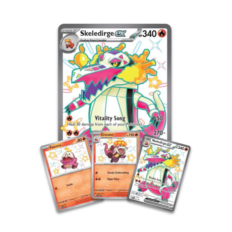 Pokémon TCG: Paldean Fates Skeledirge EX Premium Collection [Inglés] Pokémon TCG: Paldean Fates Skeledirge EX Premium Collection [Inglés]