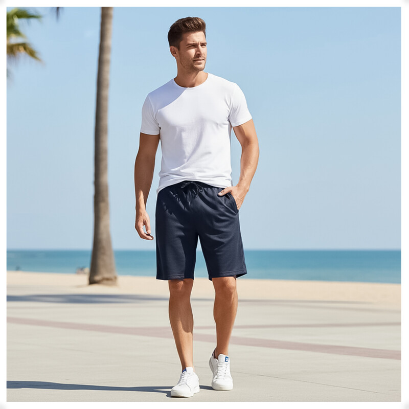Short Bermuda Deportiva Pantalón Corto Azul