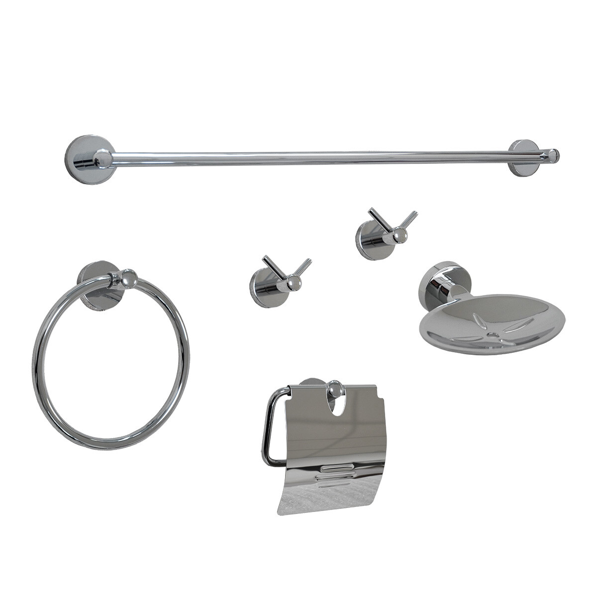 Kit Accesorios Candia Cromo 6 Pzs. 