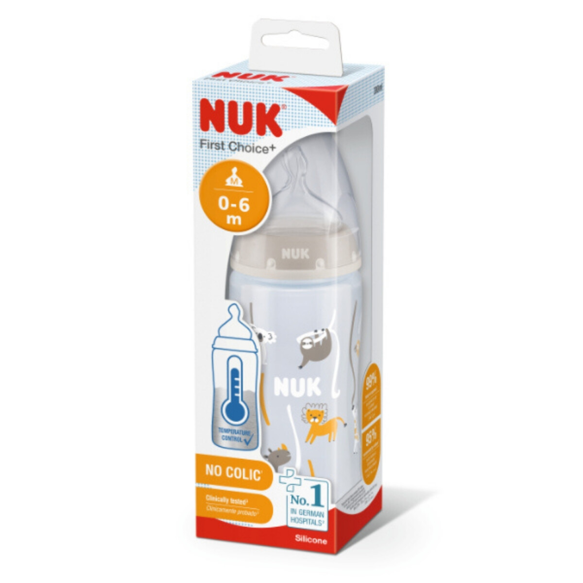 Mamadera NUK First Choice con Tetina Gris 300ml 