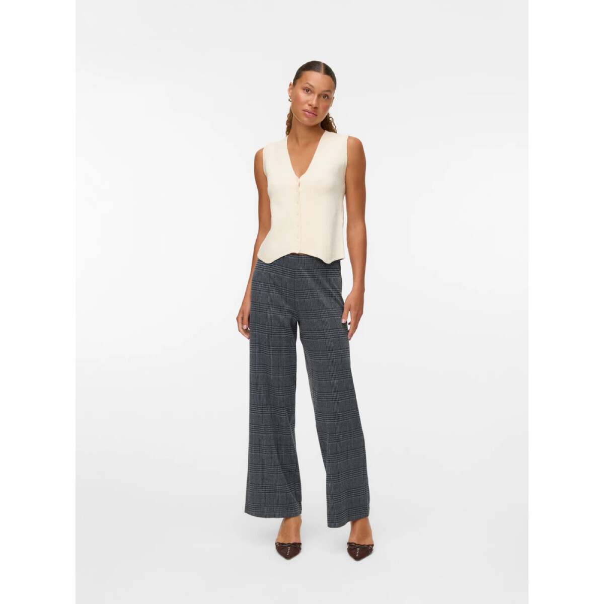 VMGOLD SL V-NECK VEST - BIRCH 