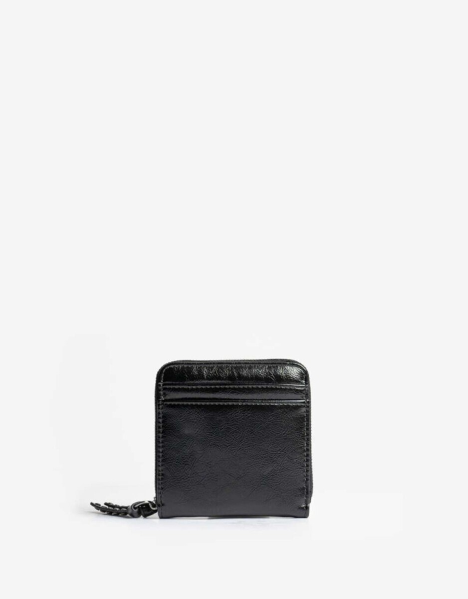 Billetera Efecto Satinado - Negro 