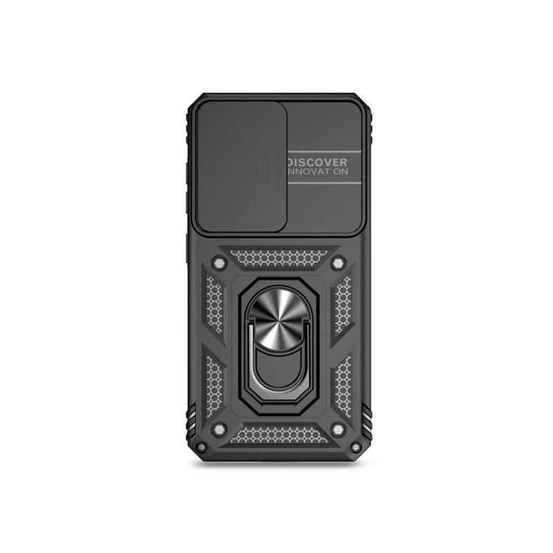 Protector Samsung Galaxy S24 Plus con cubre cámara y anillo color negro Protector Samsung Galaxy S24 Plus Con Cubre Cámara Y Anillo Color Negro