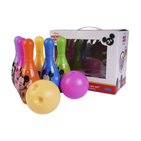 Set Bolos Mickey & Friends con 6 Pinos y 2 Pelotas U