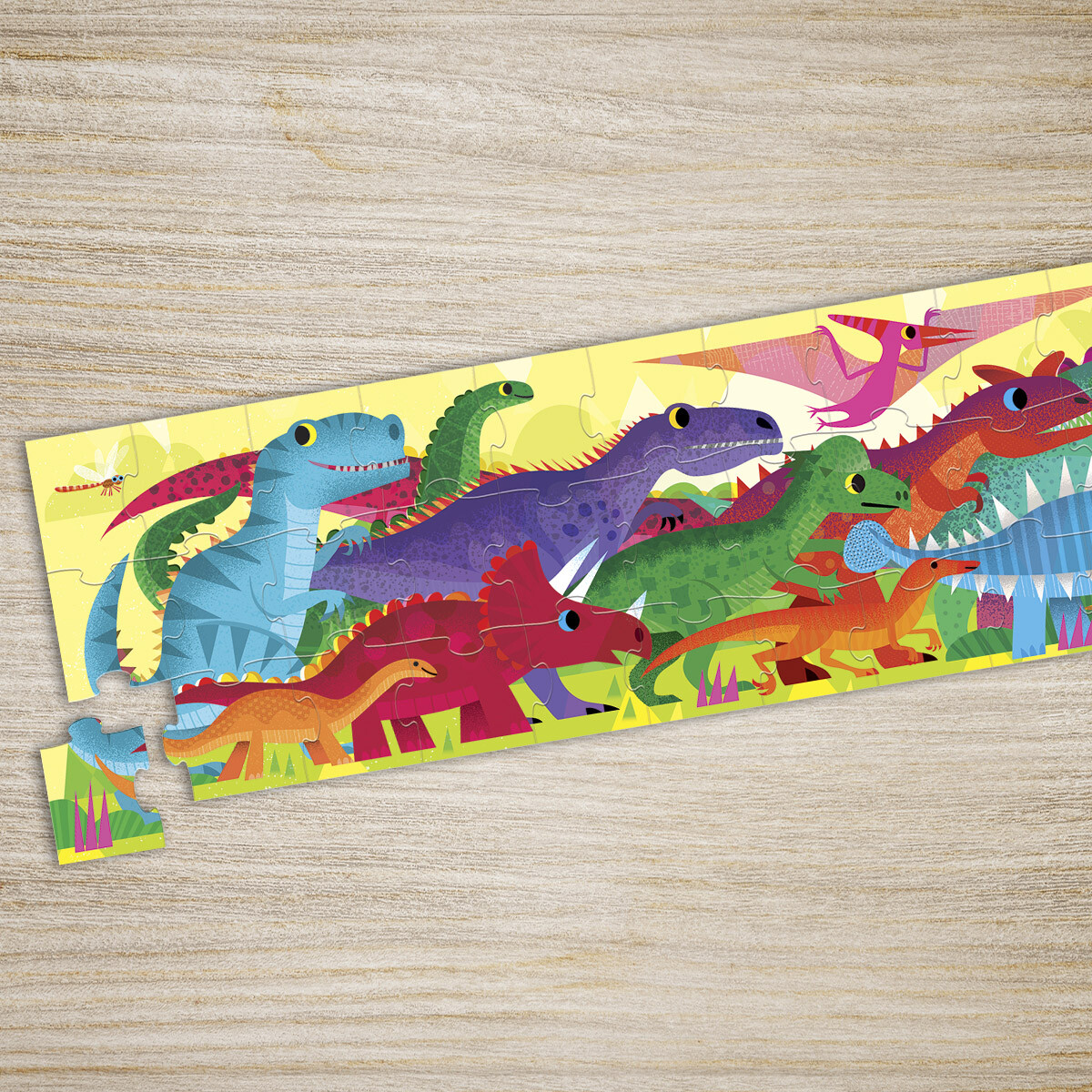 Puzzle Crocodile Creek 60 Piezas 30 x 182 cm - Dinosaurios 