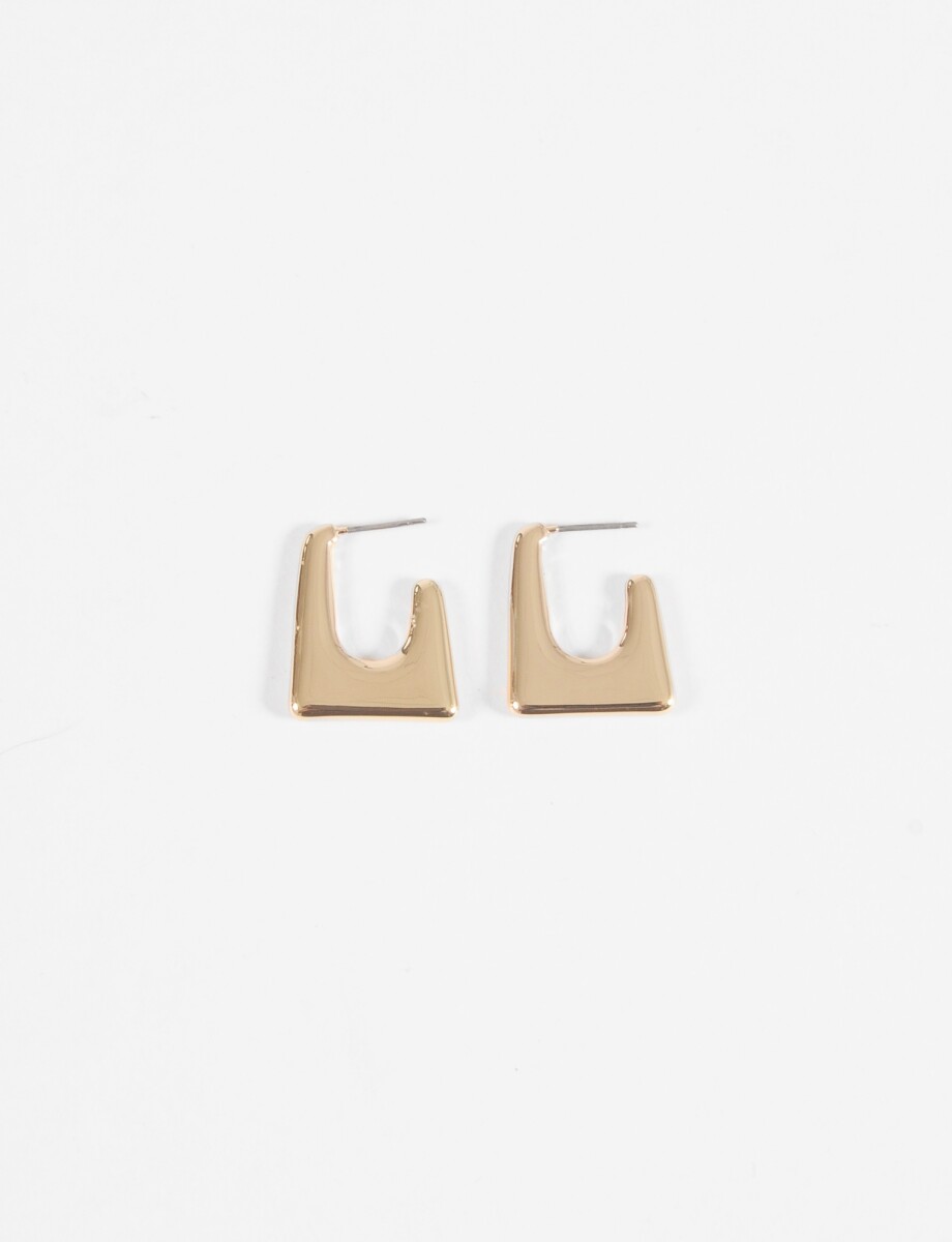 Aros rectangulares - dorado 