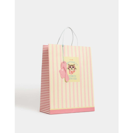 Bolsa De Regalo Grande Estampada ''happines'' Combinacion Multicolor