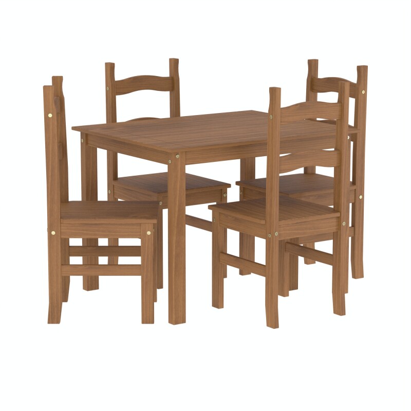 Juego de comedor 4 sillas, linea Dorada Juego de comedor 4 sillas, linea Dorada