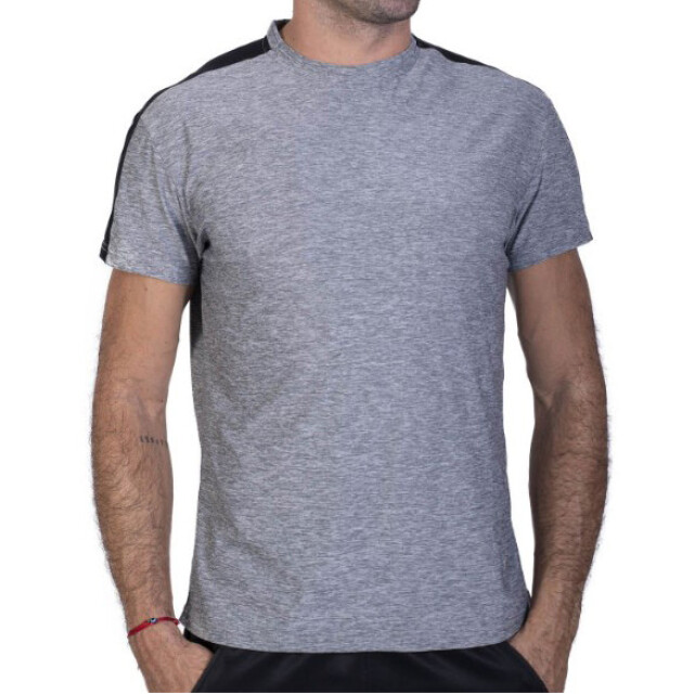 Remera de Hombre Topper MC MEN TRNG Stripe Gris Melange