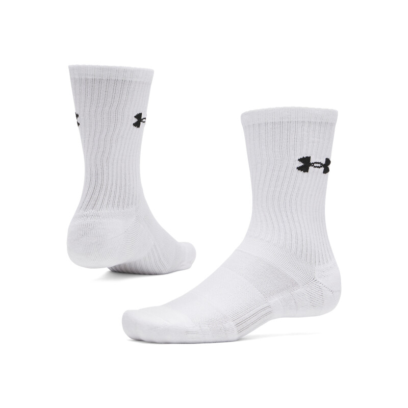 Medias UA Performance Cotton 3p Crw Hombre 6009685-100 Blanco