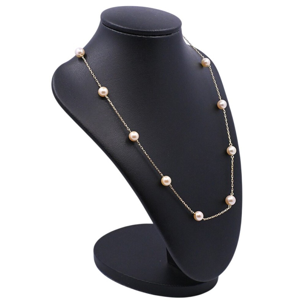 Cadena oro 18 k y 12 perlas de cultivo. Cadena oro 18 k y 12 perlas de cultivo.