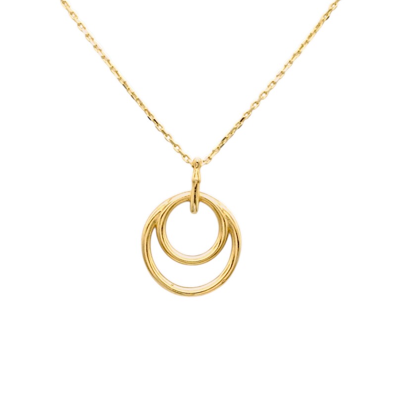 Conjunto Aro doble unido-Oro bajo-Sin piedra-CJ8055 sinpiedra