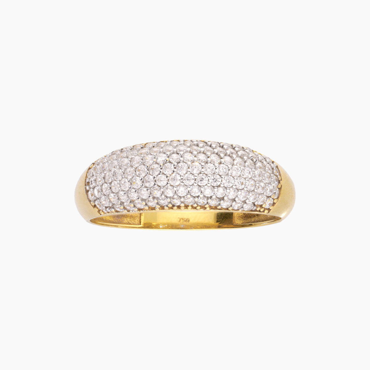 Anillo En Oro 18k Con Circonias 