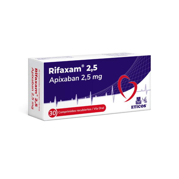 RIFAXAM 2,5 MG. CJ X 30 COMP. REC. única